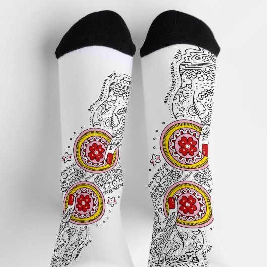 Sana Tarot - Two of Pentacles Socken (Oben)