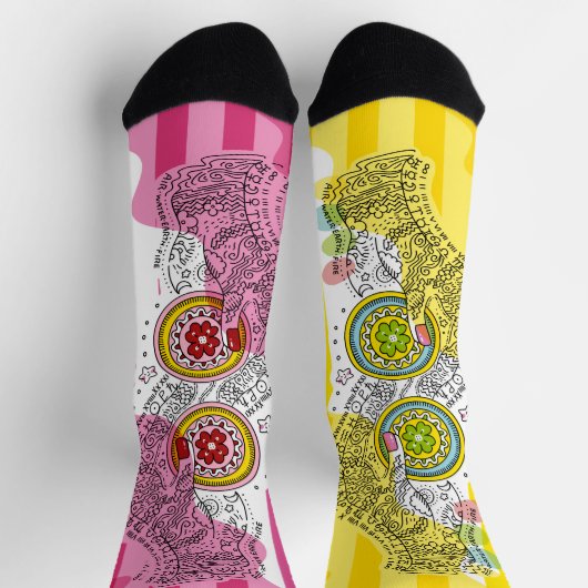 Sana Tarot - Two of Pentacles Socken (Oben)