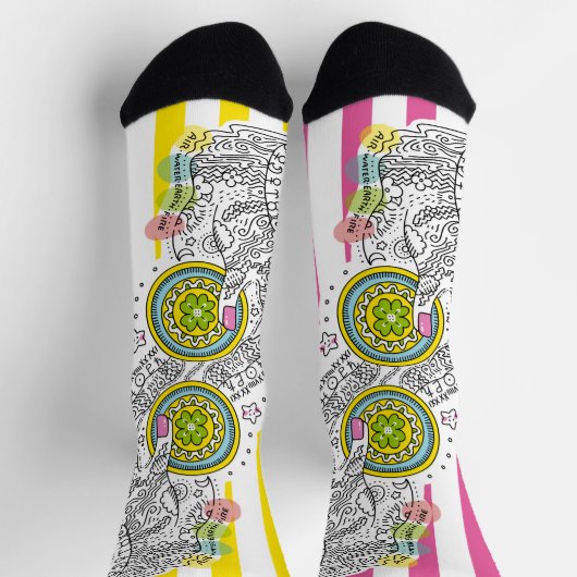 Sana Tarot - Two of Pentacles Socken (Oben)