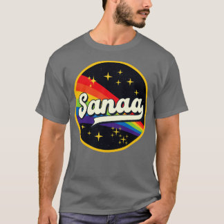 Sanaa Regenbogen im Vintagen Stil T-Shirt