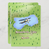 Sanabria See Spanien Reisekarte. (Vorne/Hinten)