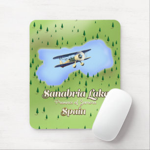 Sanabria See Spanien Reisekarte. Mousepad
