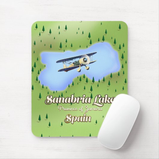 Sanabria See Spanien Reisekarte. Mousepad (Mit Mouse)