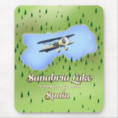Sanabria See Spanien Reisekarte. Mousepad (Vorne)