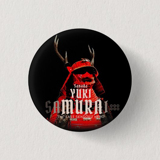 SANADA YUKIMURA (Red ver.) Button (Vorderseite)