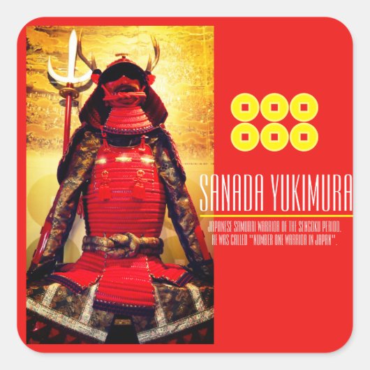 SANADA YUKIMURA:Seal Quadratischer Aufkleber (Vorderseite)