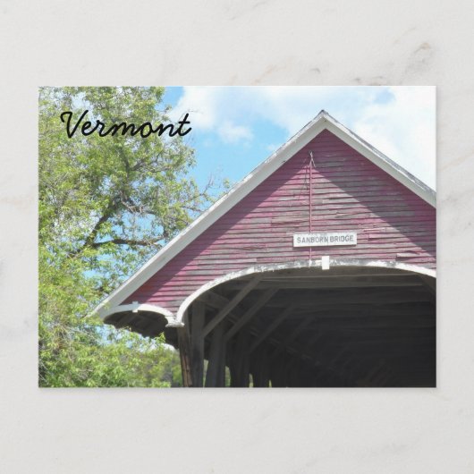 Sanborn Covered Bridge - Vermont Postkarte (Vorderseite)