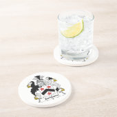 Sanborn Familienwappen Getränkeuntersetzer (Seite)