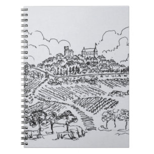 Sancerre-Weinberge Loire-Tal, Frankreich Notizblock