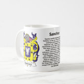 Sanchez-Familienwappen auf einer Tasse (Vorderseite Links)