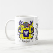 Sanchez-Familienwappen auf einer Tasse (Links)
