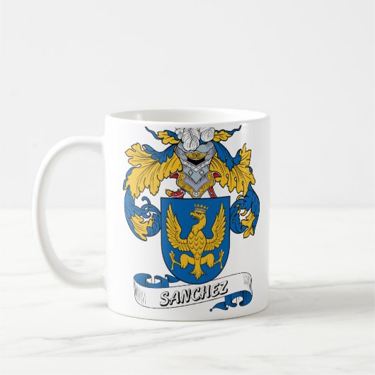 Sanchez-Familienwappen Kaffeetasse (Links)