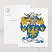 Sanchez Familienwappen Postkarte (Vorne/Hinten)