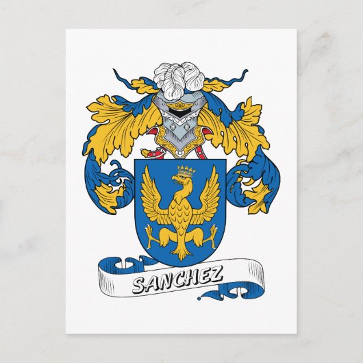 Sanchez Familienwappen Postkarte (Vorderseite)