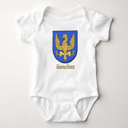Sanchez Family Shield Baby Strampler (Vorderseite)