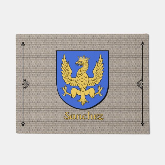 Sanchez Historischer Schild auf Kobelstein Fußmatte (Vorderseite)