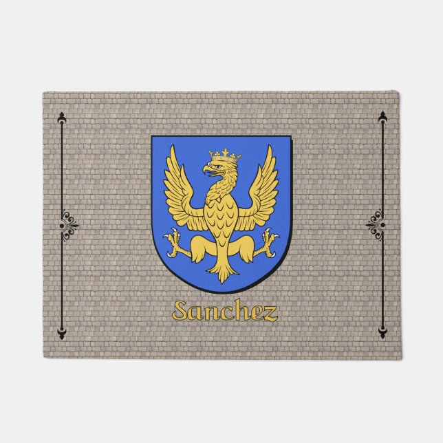 Sanchez Historischer Schild auf Kobelstein Fußmatte (Vorderseite)