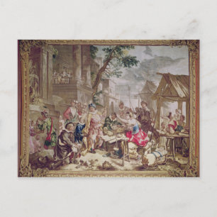 Sancho Panza und der Nut Seller Postkarte