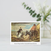 Sancho Panza und Don Quixote von Honore Daumier Postkarte (Stehend Vorderseite)