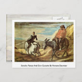 Sancho Panza und Don Quixote von Honore Daumier Postkarte (Vorne/Hinten)