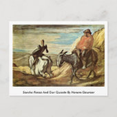 Sancho Panza und Don Quixote von Honore Daumier Postkarte (Vorderseite)
