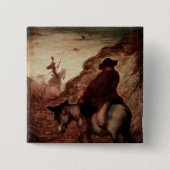 Sancho und Don Quichote, 19. Jahrhundert Button (Vorderseite)