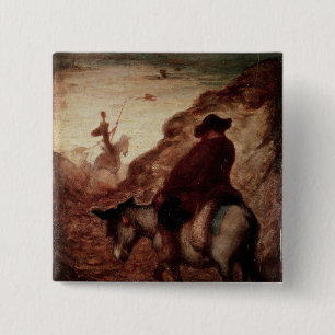 Sancho und Don Quichote, 19. Jahrhundert Button