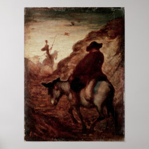 Sancho und Don Quichote, 19. Jahrhundert Poster