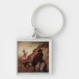 Sancho und Don Quichote, 19. Jahrhundert Schlüsselanhänger