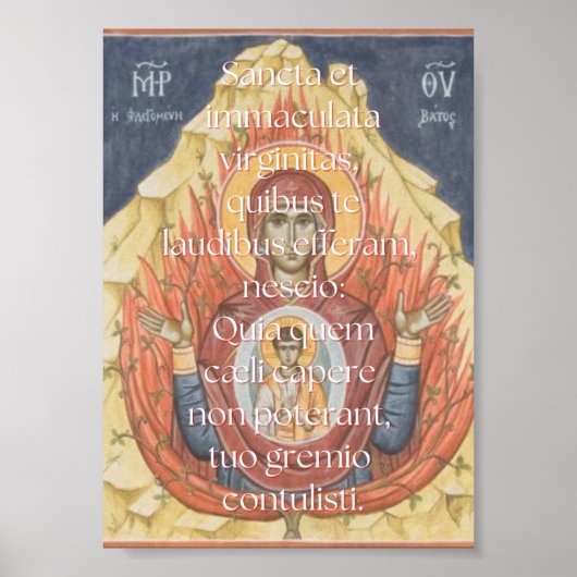 Sancta et Immaculata Print Poster (Vorne)