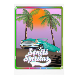 sancti spiritus Kuba Reiseplakat. Fotodruck