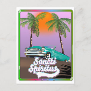 Sancti Spiritus Kuba-Reiseposter. Einladungspostkarte