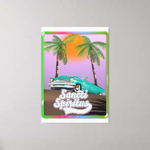 Sancti Spiritus Kuba-Reiseposter. Leinwanddruck