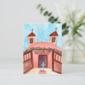 Sanctuario de Chimayo Watercolor New Mexico CUSTOM Postkarte (Stehend Vorderseite)