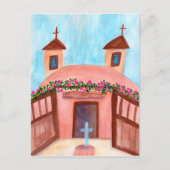 Sanctuario de Chimayo Watercolor New Mexico CUSTOM Postkarte (Vorderseite)