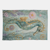 Sanctuary für schimmerndes Seepferd Geschirrtuch (Horizontal)