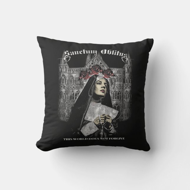 Sanctum Oblitus - Gothic Streetwear Design Kissen (Vorderseite)