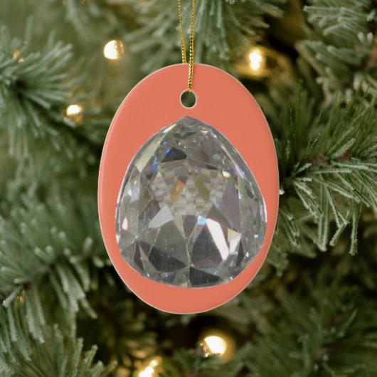 Sancy Diamond - Diamant Keramik Ornament (Baum)