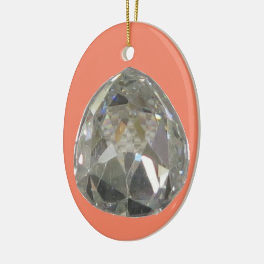 Sancy Diamond - Diamant Keramik Ornament (Links)