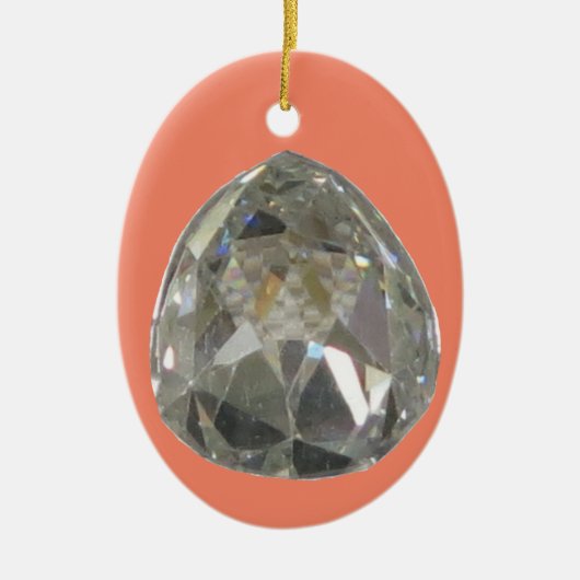 Sancy Diamond - Diamant Keramik Ornament (Vorne)