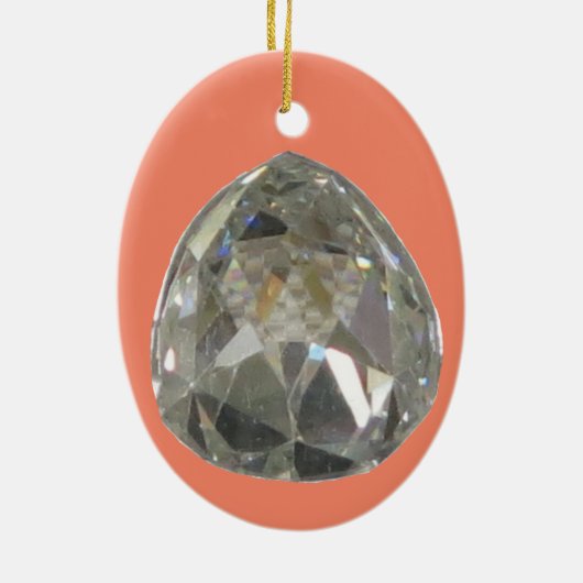 Sancy Diamond - Diamant Keramik Ornament (Hinten)