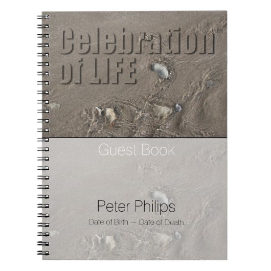 Sand 1 - Feier des Life-Memorial-Gästebuches Notizblock (Vorderseite)