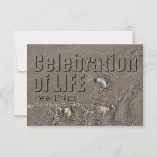 Sand 1 - Feier zum Lebensdenkmal Einladung (Vorderseite)