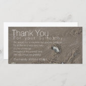 Sand 2 Modernes Beileid Vielen Dank VFC Dankeskarte (Vorne/Hinten)