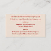 Sand Agent Travel Agency Red Beach Chairs Visitenkarte (Rückseite)