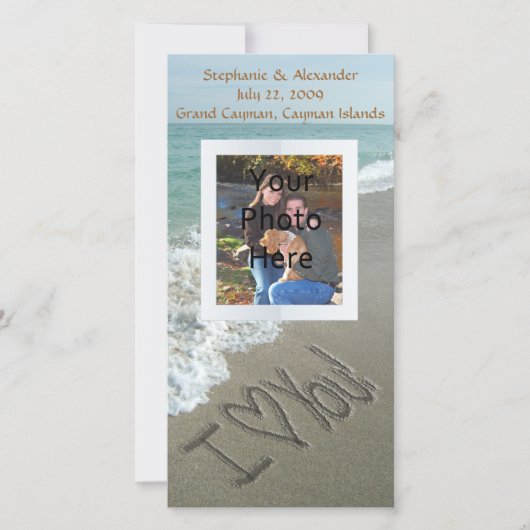 Sand am Strand, ich Liebe dir Ankündigung (Vorderseite)