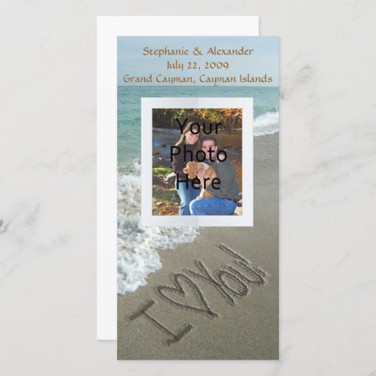 Sand am Strand, ich Liebe dir Ankündigung (Vorne/Hinten)