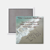 Sand am Strand, ich Liebe dir Magnet (Vorderseite/Rückseite)