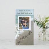 Sand am Strand, nur verheiratet Ankündigung (Stehend Vorderseite)