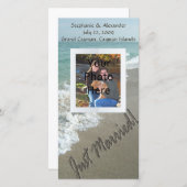 Sand am Strand, nur verheiratet Ankündigung (Vorne/Hinten)